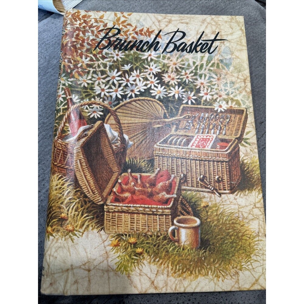 1st Edition 1985 Cookbook Brunch Basket Junior League Rockford Illinois Spiral